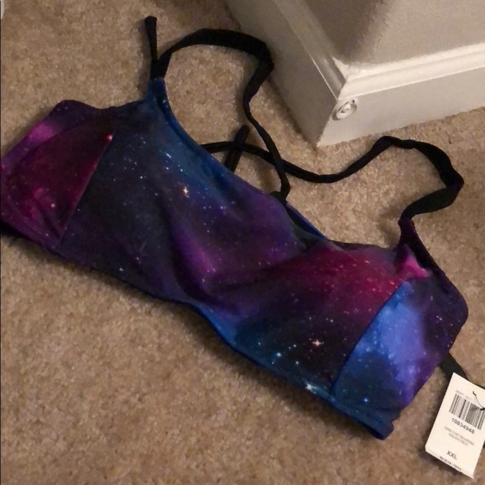 NWT XXL Galaxy Bandeau Swim Top
